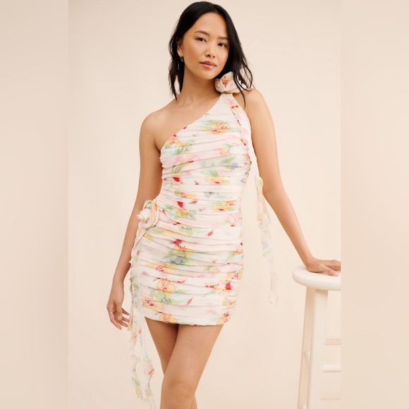For Love And Lemons Abby one shoulder mini size large - Picture 1 of 13